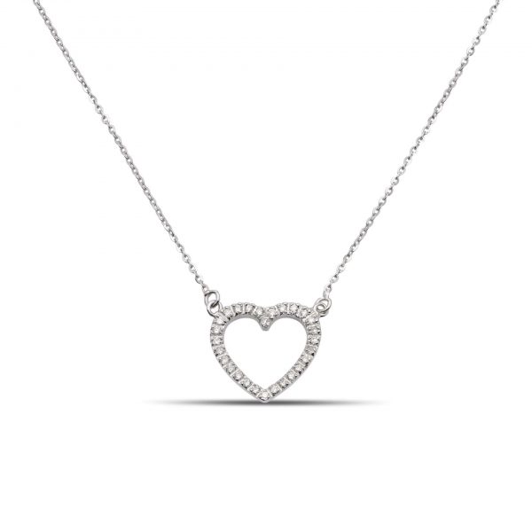 Pendant ( heart ) with diamonds FOREVER KATE