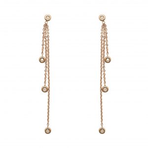 Earrings gold with diamonds FOREVER KATE