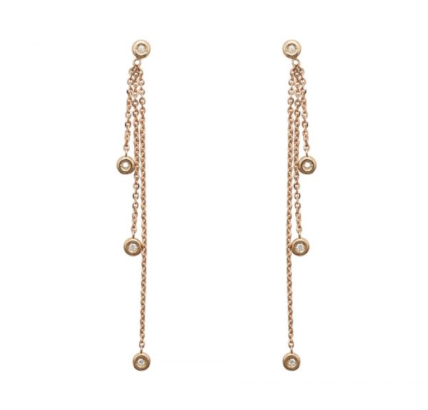 Earrings gold with diamonds FOREVER KATE