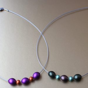 Necklace with alu beads Colors of Kate