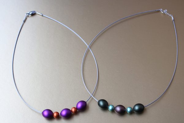 Necklace with alu beads Colors of Kate