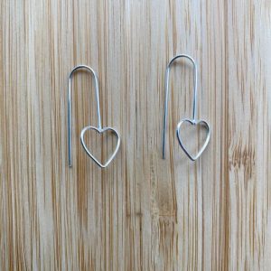 Earring wire heart SILVER KATE