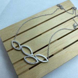 Silver necklace with lab-grown diamonds LIMITED KATE